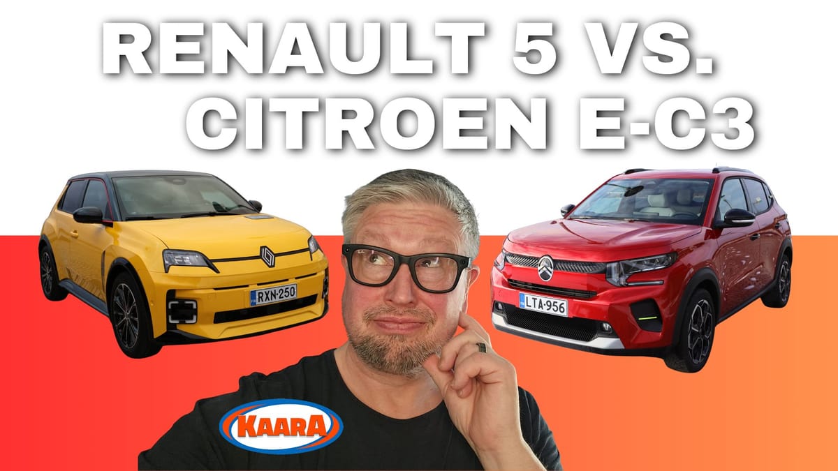 Lämpöpumppu vai halvempi hinta? Renault 5 ja Citroën ë-C3 suorassa vertailussa