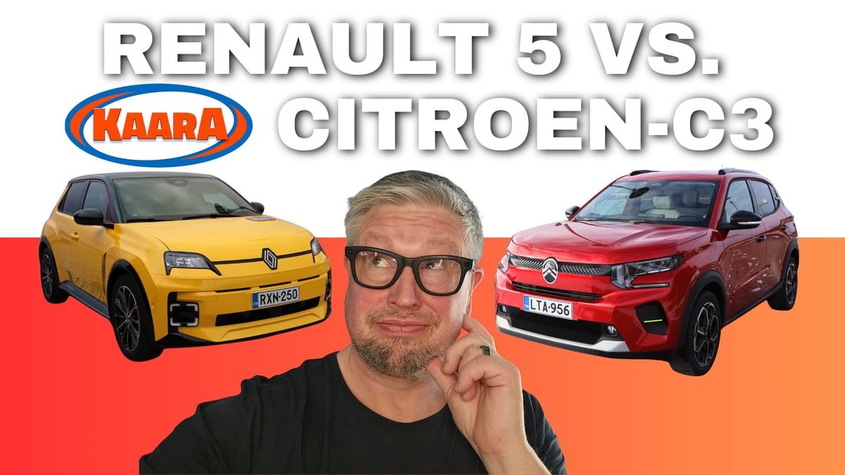 Lämpöpumppu vai halvempi hinta? Renault 5 ja Citroën ë-C3 suorassa vertailussa