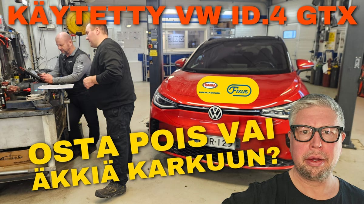 Uskaltaako 94 000 km ajetun sähköauton ostaa? Volkswagen ID.4 GTX joutui kovaan syyniin