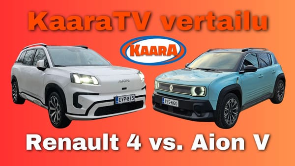 KaaraTV Podcast: Renault 4 E Tech Electric vs. Aion V – Kumpi sähköautouutuus vie voiton KaaraTV:n vertailussa?