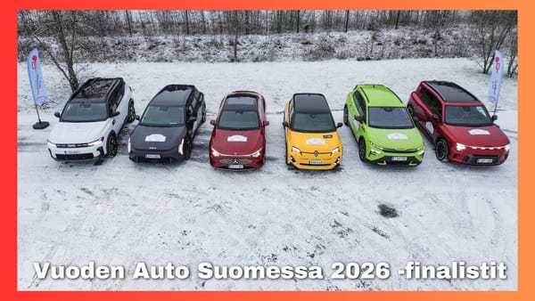 Vuoden Auto Suomessa 2026 finalistit KaaraTV:n koeajojen valossa