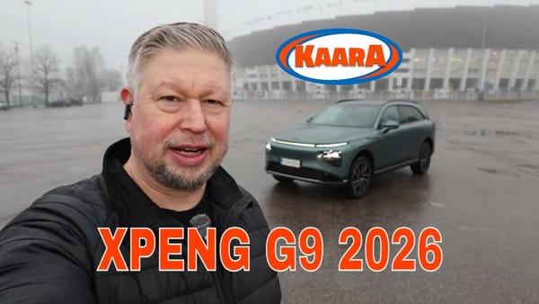 Koeajo: XPENG G9 AWD Performance 2026 – Herraskainen ja huippunopea lataushirmu