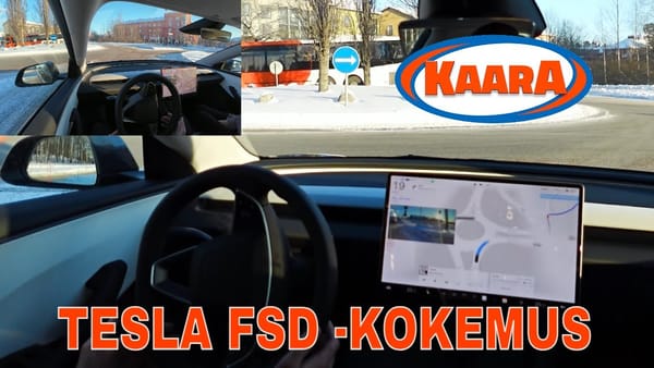 Tesla FSD Vantaalla: Kun automiehestä tuli takapenkin kuiskaaja