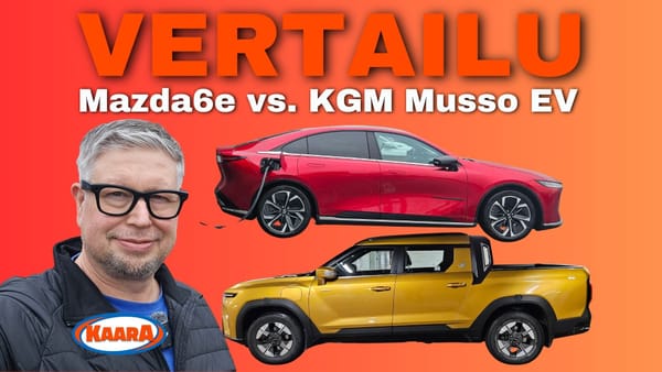 Saammeko esitellä: Tyylipuhdas Samurai vs. korealainen Metsuri eli vertailussa Mazda6e ja KGM Musso EV