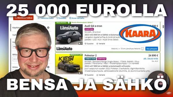 Minkä ostaisin: Sähköllä vai bensalla? 25 000 euron dilemma