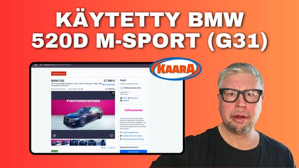 Lukijan kysymys: Onko käytetty BMW 520d (G31) M-Sport järkihankinta vai riskisijoitus?
