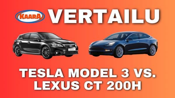 18 000 euron dilemma: Pomminvarma Lexus vai sähköinen uhkapeli nimeltä Tesla?